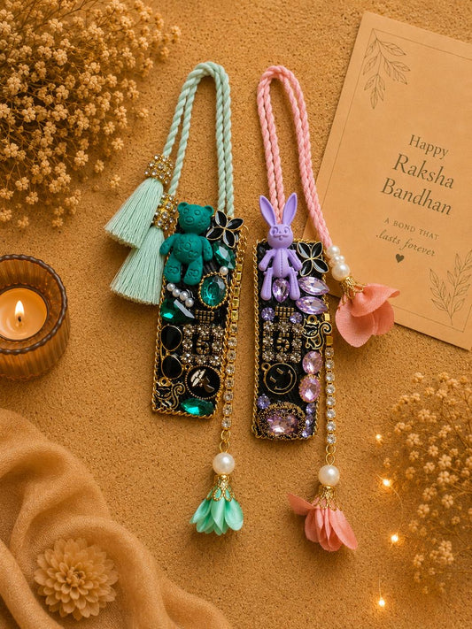 Reusable Hair Clip Lumba for Bhabhi & Bhatiji | Detachable Designer Hair Clip Rakhi | Premium Lumba 2026