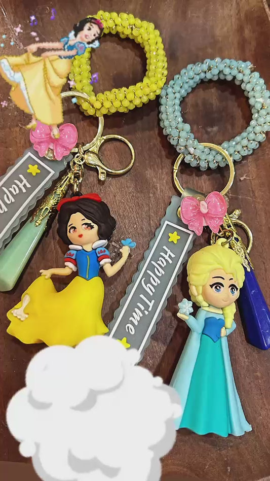 NB- #10 Snow White & Elsa Reusable Keychain Bracelet Rakhi | Princess Rakhi for Little Girls | Kids Rakhi 2026