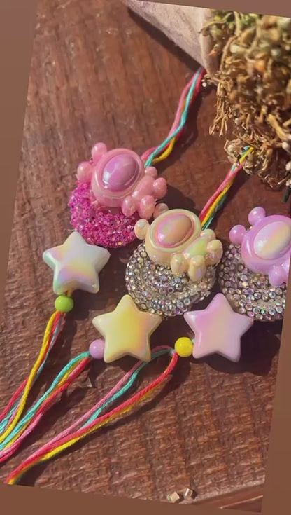 KN-19 Holographic Labubu Rakhi Collection – Latest Quirky Rakhi Range for Kids
