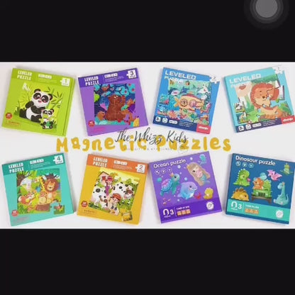 New Magnetic 3-in-1 Puzzles Book – Animal, Vehicle, Ocean, Car Theme