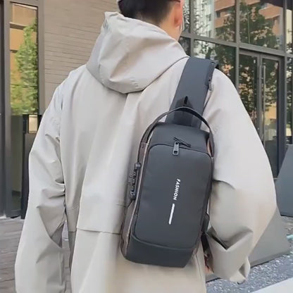 Multifuncional Chest Bag– Water Repellent| Anti-Theft| USB Slot| Perfect for Travel| Hiking| Airport| College