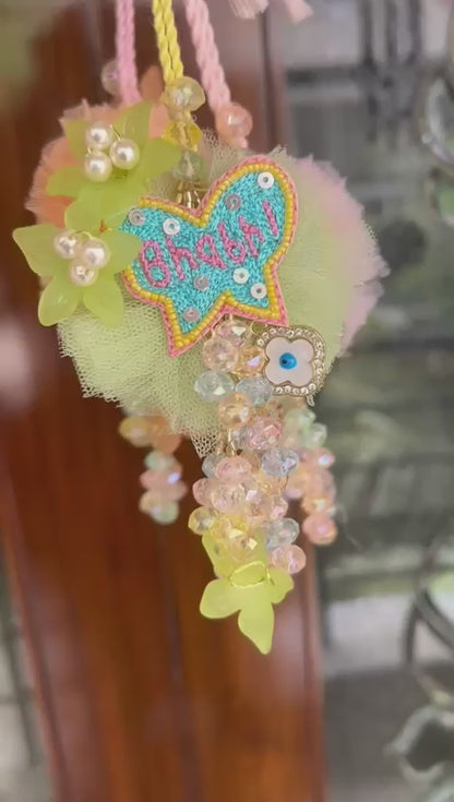 N-35 🎉 Funky Bhai Bhabhi Rakhi Lumba Set – Colourful & Quirky Couple Rakhi 2025