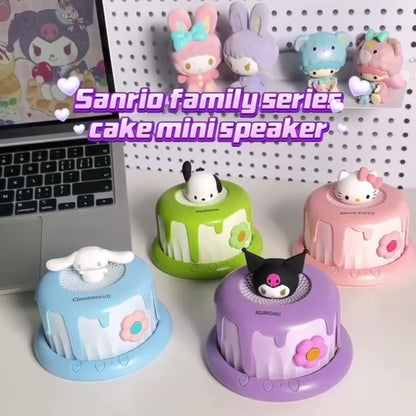 Sanrio Cake-Shaped Kuromi Bluetooth Speaker – Cute Wireless 5W Speaker for Gifting & Decor (1200mAh, Bluetooth 5.0)
