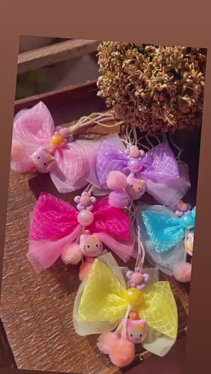 KN-11 Hello Kitty Reusable Hair Clip Lumba Rakhi – Adorable Rakhi for Girls