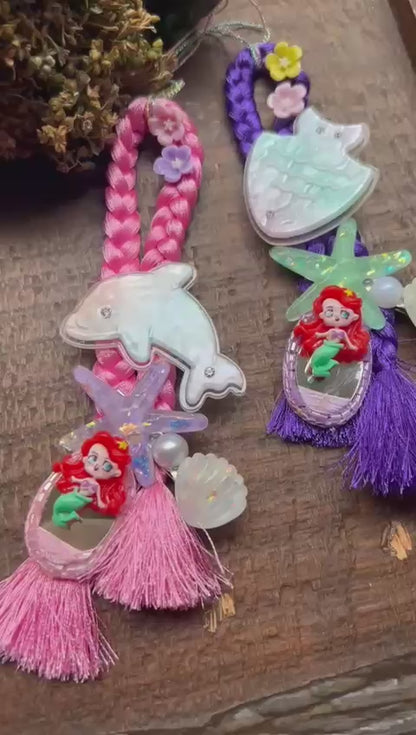KN-4 Mermaid Magic Reusable Hair Clip Lumba Rakhi – Set of 2 Clips
